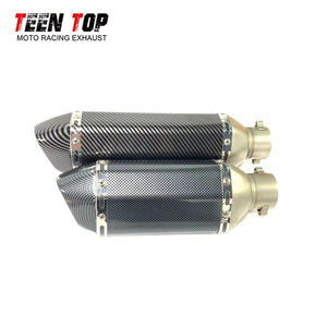 Silenciador de escape Universal para motocicleta de acero inoxidable Shorty de 300MM con silenciador para R6 CBR250 CB190F GW250 PCX160 <span class=keywords><strong>MT15</strong></span> - Product Image 4