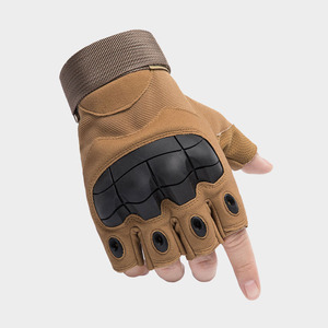 Gants tactiques demi-doigts pour hommes et femmes, gants de sécurité tactiques pour le tir, la moto et le vélo, avec protection des articulations - Product Image 6