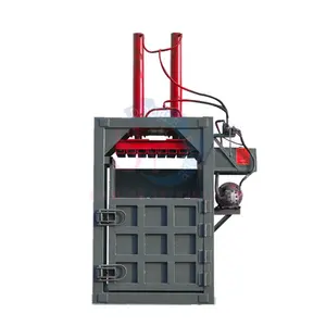 Small 10T Vertical Hydraulic Baler Waste Paper Box Film Plastic Bottle Aluminum Alloy Cans Woven Bag Baling Packaging Machine