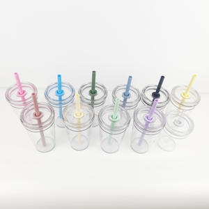 Bouteille d'eau en plastique de qualité alimentaire 450 ml, gobelet Tritan à paroi simple avec paille et couvercle, personnalisable pour café glacé, smoothie, boba, lait - Product Image 3