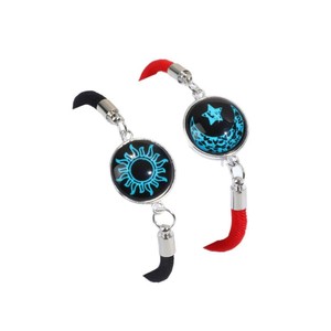 Braccialetto Luminoso Doppio Sole e Luna per Coppie, Regalo di San Valentino per Uomini e Donne, Placcato Nero a Forma di Luna Romantico - Product Image 5