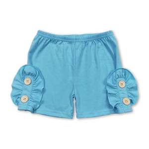 Shorts d'été rose uni à volants pour bébés filles - Vente en gros - Product Image 3