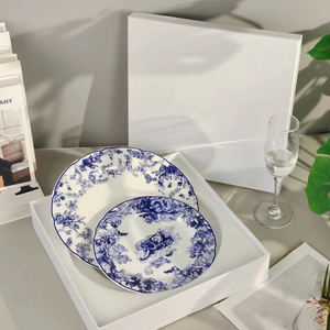 Service de table de luxe en porcelaine fine, assiettes en céramique lavables au lave-vaisselle pour usage domestique et restaurant - Product Image 3