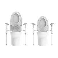 SA001 Barre d'appui de sécurité pour toilettes, pour personnes âgées, enceintes, handicapées, support pour siège de toilettes, poignée d'assistance.