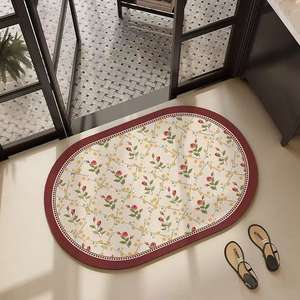 Tapis de porte de salle de bain classique, super absorbant, en gel de silice, lavable, en caoutchouc, antidérapant, écologique, lavable en machine, personnalisé - Product Image 5