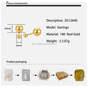 Orecchino in oro massiccio 18K due stili di un pezzo di lusso senza sforzo per il giorno e la notte, dal lavoro al Fine settimana <span class=keywords><strong>orecchini</strong></span> di alta gioielleria - Product Image 6