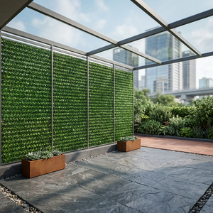 Panneaux muraux verts verticaux en fibres végétales résistants à l'eau pour la décoration de jardin intérieur et extérieur - Product Image 5