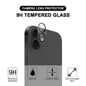 Protector de Pantalla de Cristal Templado 9H con Pegamento Completo para Lente de Cámara de Alta Calidad para iPhone 16 <span class=keywords><strong>Plus</strong></span> - Product Image 3