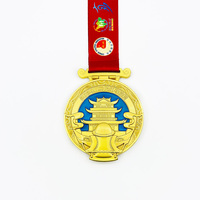 Medalla Personalizada del Campeonato Mundial M6 2025, Aleación de Zinc Chapada en Oro con Diseño de Penang, Malasia
