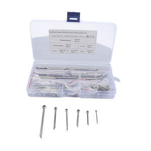 Iqihui 120Pcs Stainless Steel Cotter <b>Pin</b> Assortment 6 Sizes M2.5 M3 M4 General Use Safety <b>Pins</b> Set - Product Image 2