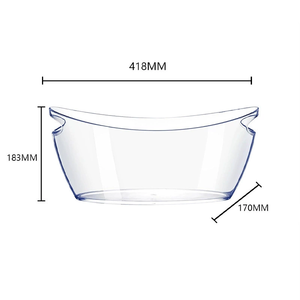 Vente en gros <span class=keywords><strong>de</strong></span> seau à glace transparent <span class=keywords><strong>de</strong></span> grande capacité 5L avec pelle à glace |    Bac à glace en plastique pour bar, café, salon <span class=keywords><strong>de</strong></span> thé et événements - Product Image 3