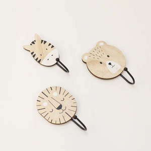 Crochets muraux décoratifs en bois pour chambre d'enfant, motif animaux de dessin animé mignons, porte-manteau mural - Product Image 4