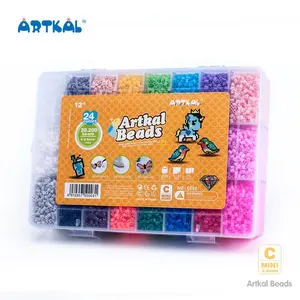 Artkal 24 Farben 2,6mm Hama Perlen Kit 12000 Stück Hama Perler Perlen für Kinder Diy Lernspiel zeug