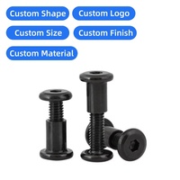 Vis Chicago en acier inoxydable noir M4 M5 M6 M8, écrou hexagonal, vis de connexion pour meubles, vis à bois, fabriquées en Chine