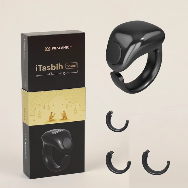 HotSelling Sincere Gift Muslim Intelligent Praise Ring Tasbih Tally Counting Smart Plasterl Electronic Rosary Zikr Tasbeeh Ring