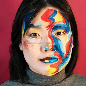 Pintura Corporal <span class=keywords><strong>de</strong></span> Halloween, <span class=keywords><strong>Maquillaje</strong></span> Brillante en la Oscuridad, Pintura Facial UV <span class=keywords><strong>de</strong></span> Neón, Pintura Corporal para Niños con Plantillas, Kit <span class=keywords><strong>de</strong></span> Pintura Facial a Base <span class=keywords><strong>de</strong></span> Agua - Product Image 6