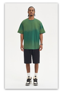 Camiseta de hombre de algodón 260G con efecto lavado a la nieve y teñido anudado, corte holgado oversize, lavado ácido, algodón americano de alto gramaje, nueva colección Verano 2026 - Product Image 5