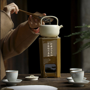 Juego de estufa de cerámica para té con tetera y tazas resistentes al calor para preparar té al aire libre - Product Image 1