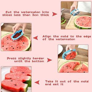 Watermelon Slicer Fruit <b>Divider</b> Silicone Cutting Tool For Home Use Green Yellow Blue - Product Image 5