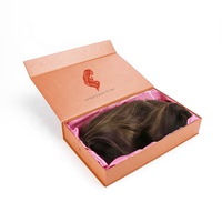 Vente en gros de boîte-cadeau de qualité supérieure avec logo personnalisé, grand emballage de luxe, boîte d'emballage magnétique en carton pour perruque de cheveux d'extension de cheveux pour cheveux