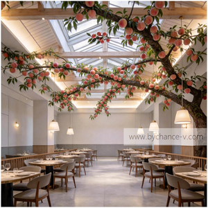 Branche <span class=keywords><strong>de</strong></span> pêche artificielle réaliste avec feuilles pour parcs à thème, festivals, défilés, spectacles et décoration intérieure - Product Image 6