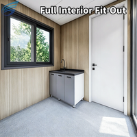 Maison préfabriquée modulaire en conteneur, entièrement meublée, design moderne, pour usage extérieur/entrepôt, solution clé en main
