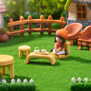Simulación de bambú, mesa, silla, muebles, casa de muñecas, decoración DIY, bolsa ciega, accesorios, Mini adorno de micropaisaje - Product Image 4