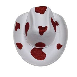 Sombrero Vaquero Personalizado con Estampado de Vaca Multicolor, Brillante, de Ala Ancha, Informal, para Disfraces, Halloween, Fiestas en la Granja - Product Image 5