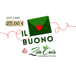 Tarjeta de Regalo Zia Cris de 25 Euros, Tarjeta Física Personalizada con Diseño de Agradecimiento, Impresión Digital, Material de Papel - Product Image 1