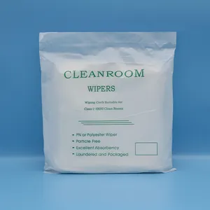 Salvietta per camera bianca monouso all'ingrosso senza lanugine per pulizia industriale panno bianco 100% poliestere microfibra singolo strato Beite