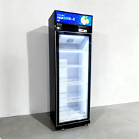 Réfrigérateur commercial professionnel de grande capacité avec porte vitrée pour boissons, vitrine de présentation