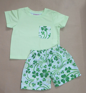 Ensemble Barboteuse et Robe Smockée pour Bébé, Motif Floral Vert, en Coton, Collection Printemps pour Filles, Vêtements pour Tout-Petits, Vente en Gros - Product Image 4