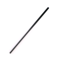 Vente en gros paille en plastique PP noire mince de 9 pouces emballée individuellement en vrac-paille à jus jetable de 7mm de diamètre