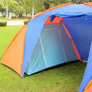 Vendita calda In Fibra di Vetro Pole 3-4 Persona 2 Camere Impermeabile Famiglia Tenda Da Campeggio - Product Image 6