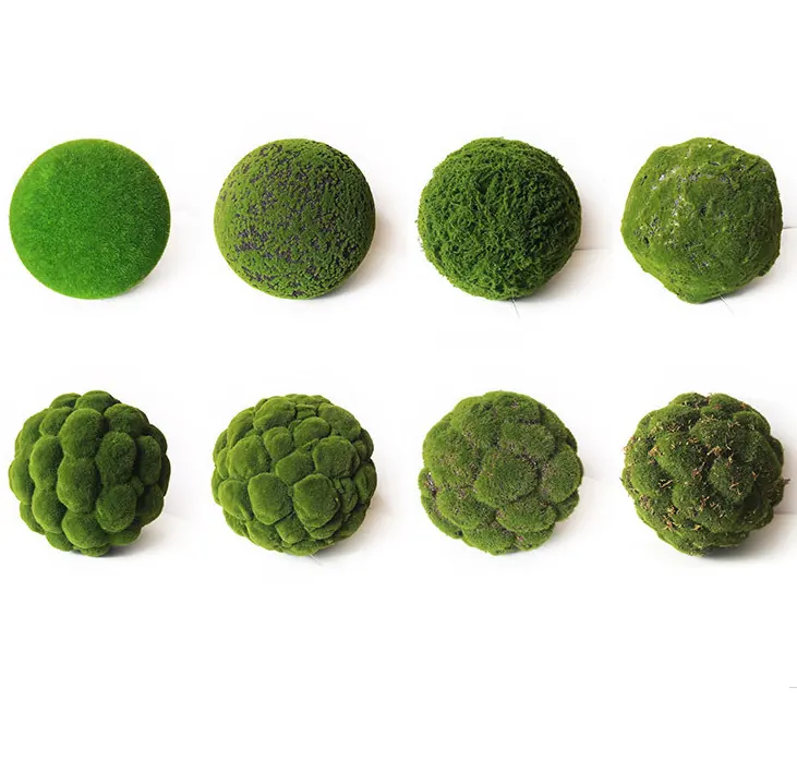 QSHLHP-948 hot sale artificial green marimo moss ceiling ball for indoor decor