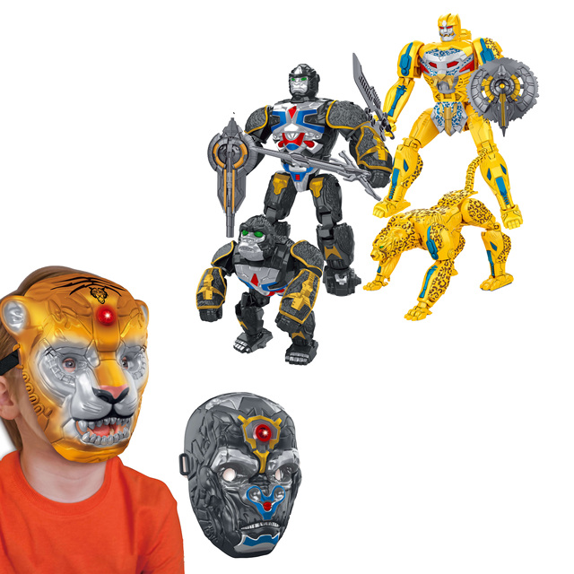 MILI New Design Boy Toy Animal Deformed Robot Toys Model Toy Robots With Mask for Kids