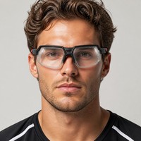 Lunettes de sport polarisées TR90 avec logo personnalisé pour la protection des yeux en extérieur, anti-buée, coupe-vent, pour le ski, la course, les sports tactiques