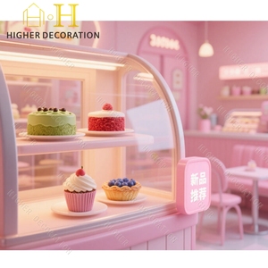 <span class=keywords><strong>Vitrine</strong></span> à gâteaux glamour, présentoir de boulangerie efficace et mobilier de boulangerie spacieux, y compris un présentoir à pain - Product Image 5