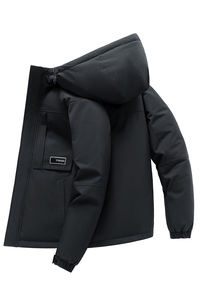 Customized logo Outdoor bright casual cotton-padded <b>jacket</b> <b>men's</b> padded temperament coat hooded warm <b>jacket</b> winter warming - Product Image 4