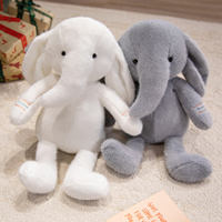 Peluche éléphant mignon, jouet en peluche, poupée de confort pour filles, cadeau d'anniversaire avec rembourrage en coton PP, oreiller pour dormir, à partir de 14 ans