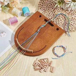 Wooden Bracelet Braiding Tool Rectangle Shape For Bracelet Making Jewelry Weaving <b>DIY</b> <b>Kit</b> - Product Image 1