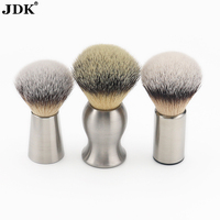 Nouveau Design 1pc En Acier Inoxydable Rasage Barbe Brosse Vegan Cheveux Barber Outils