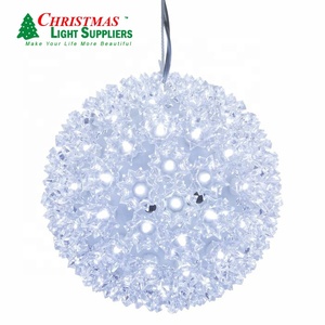 Esfera LED Starburst <span class=keywords><strong>de</strong></span> 10 pulgadas, Bola <span class=keywords><strong>de</strong></span> boda <span class=keywords><strong>de</strong></span> <span class=keywords><strong>Navidad</strong></span> colgante para exteriores <span class=keywords><strong>con</strong></span> luces intermitentes constantes - Product Image 5
