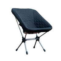 Housses de chaise noires avec Logo personnalisé pour chaise de Camping pliante, housses de chaise lunaire de haute qualité