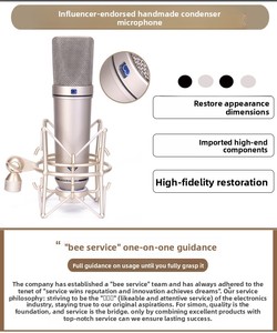 Micrófono <span class=keywords><strong>de</strong></span> Condensador Cardioide <span class=keywords><strong>Profesional</strong></span>, <span class=keywords><strong>Mejor</strong></span> Calidad <span class=keywords><strong>de</strong></span> Sonido, Equipo <span class=keywords><strong>de</strong></span> Grabación con Cable para <span class=keywords><strong>Estudio</strong></span>, con Cancelación <span class=keywords><strong>de</strong></span> Ruido, Hecho <span class=keywords><strong>de</strong></span> Metal - Product Image 2