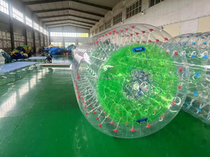 Rouleau et balles aquatiques gonflables en PVC colorés et durables pour enfants/adultes, trampoline flottant, jouets aquatiques gonflables, jeu - Product Image 4