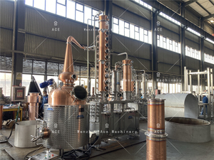 Appareil de distillation d'alcool Ace 500L 800L 1000L pour whisky, gin, vodka, brandy, avec plaques à bulles - Product Image 4