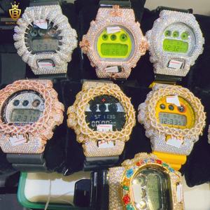 DW6900 Fashion Hip Hop argento Sterling 925 Pass diamante Tester ghiacciato VVS Miossanite diamante cassa per orologio lunetta - Product Image 2