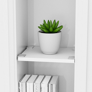 Haidibosi Stainless Steel Glass Clip Brushed Finish For Glass Cabinet <b>Shelves</b> Durable <b>Shelf</b> Support Connector - Product Image 4