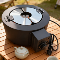 Réchaud Électrique 2000W pour Narguilé, Chicha et Hookah, Anti-brûlure, Allume-charbon pour Chicha